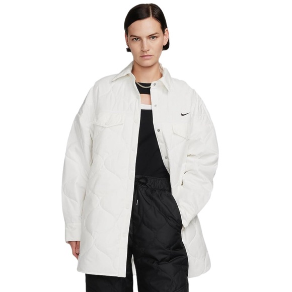Nike Women's Sportswear Essentials Quilted Trench Coat NWT Size Medium - Picture 4 of 17